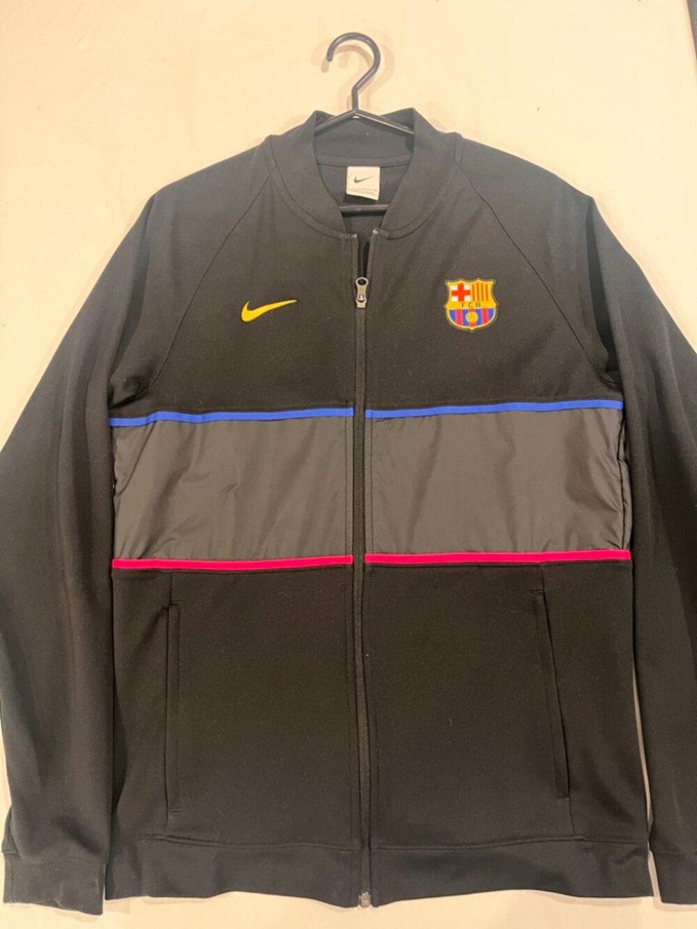 Nike FC Barcelona Anthem Jacket Mens Medium Black DB7812-014 Barca Culers Track